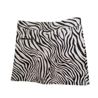 Bonpoint Zebra Print Kids 10Y Leather Skirt