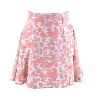 Balenciaga Pink Abstract Leopard Print A Line Mini Skirt
