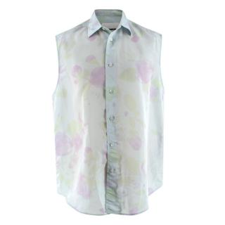 Jil Sander Men's Watercolour Print Sleeveless Shirt