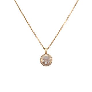 Chopard Happy Curves Rose Gold Diamond Necklace