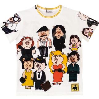 Dolce & Gabbana Kids 6Y Fashion Pigs T-Shirt