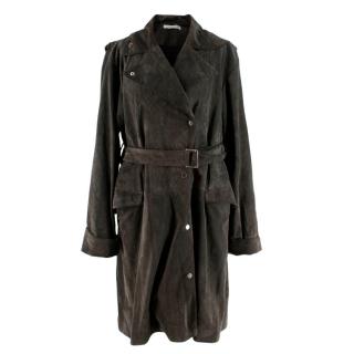 JW Anderson Grey Suede Trench Coat 