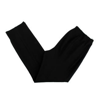 The Row Black Wool Blend Trousers