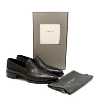 Tom Ford Brown Leather Loafers 