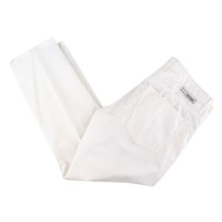 Incotex White Cotton Sky Slim Fit Jeans