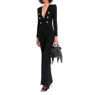 Balmain Double Breasted Wool Jumpsuit
