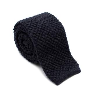 Rosi & Ghezzi Knitted Navy Square Cut Tie