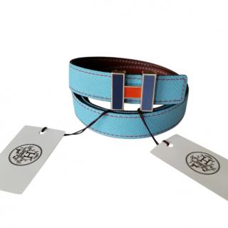 Hermes 24mm Reversible Belt with Tri-Colour H Buckle - Size 70