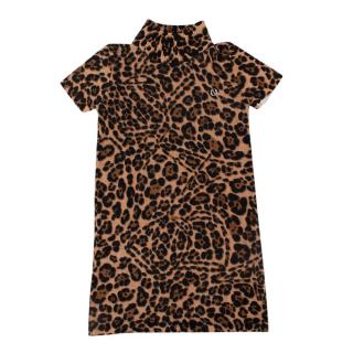 Gucci Kids 5Y Wool Leopard Print Dress