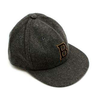 Bonpoint Grey Wool-blend B Patch Cap 