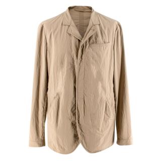 Armani Collezioni Beige Nylon Lightweight Jacket 