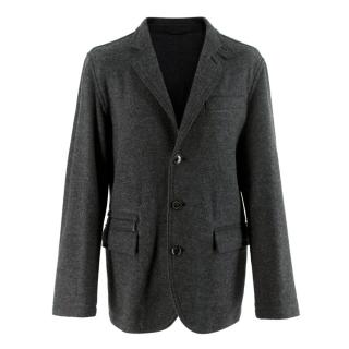 Ermenegildo Zegna Dark Grey Wool Single Breasted Jacket