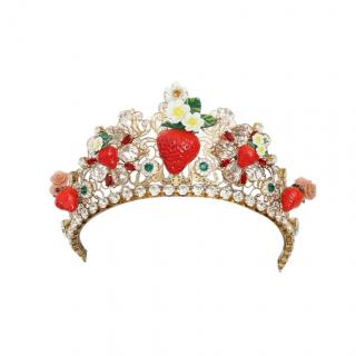 Dolce & Gabbana Crystal Embellished Strawberry Tiara