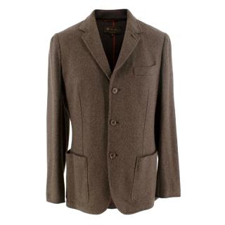 Loro Piana Brown Single Breasted Cashmere Jacket