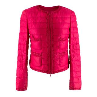 Moncler Pink Paded Funnel-Neck Jacket 