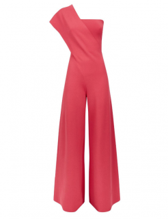 Stella McCartney One-shoulder Pink Knitted Jumpsuit