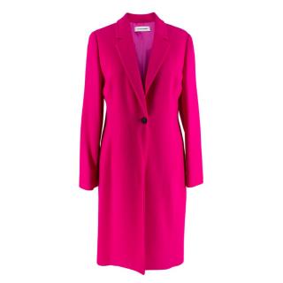 Louise Kennedy Pink Wool Crepe Coat