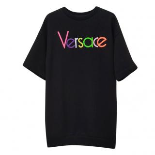Versace Kids 8Y Logo Embroidered T-Shirt Dress