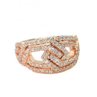 William & Son 18ct Rose Gold London Collection Diamond Ring