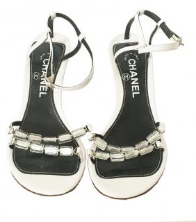 Chanel Embellished Strappy VIntage Sandals