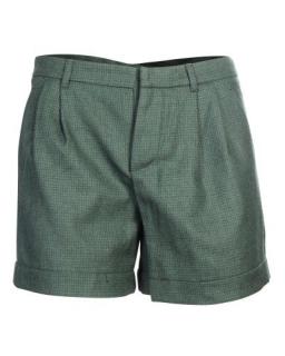 Miu Miu Green Wool Tailored Shorts 