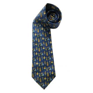 Ferragamo For Anderson Consulting Silk Printed Tie