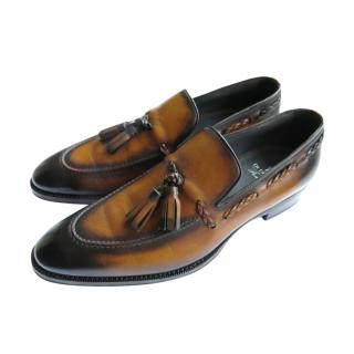 Di Bianco Antique Brown Tasselled Handmade Loafers