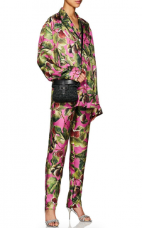 Dolce & Gabbana Fig Print Silk Twill Pyjama Set	