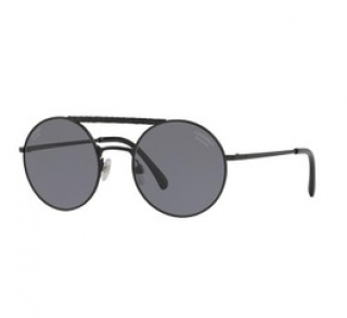 Chanel Black Round Aviator Sunglasses