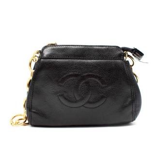 Chanel Vintage Caviar Leather Small Chain CC SHoulder Bag