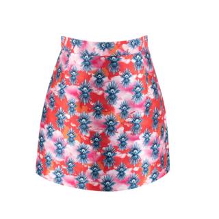 House Of Holland A-Line Printed Mini Skirt