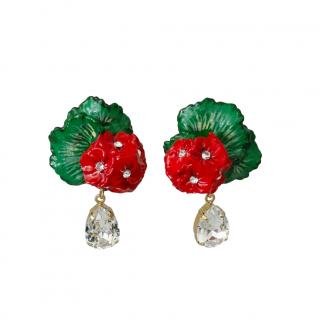 Dolce & Gabbana Crystal Flower Earrings