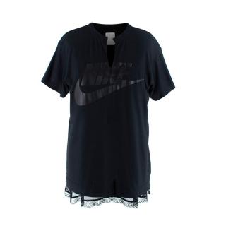 Nike Black Lace-Trimmed T-Shirt