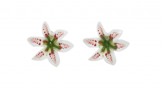 Dolce & Gabbana White Lily Stud Earrings