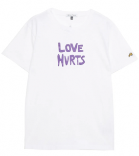 Bella Freud White/Purple LOVE HURTS T-Shirt