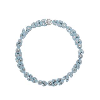 Bottega Veneta Pastel Blue Crystal Embellished Necklace - New Season