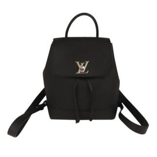 Louis Vuitton Black Leather LockMe Backpack