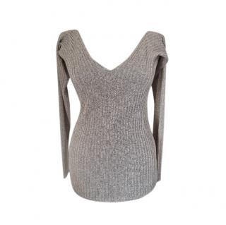 Max & Co Lurex Ribbed Knit Top