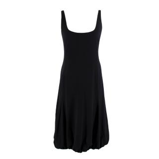 Armani Collezioni Black Puff Hem Sleeveless Dress