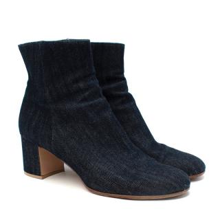 Gianvito Rossi Margaux Denim Ankle Boots