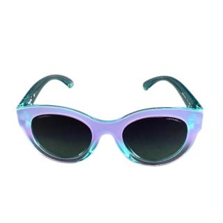 Chanel Turquoise Butterfly Sunglasses