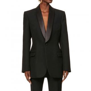 Wardrobe.NYC Black Wool Single Breasted Tuxedo Blazer