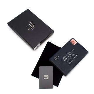 Dunhill Navy Envelope Embossed Boston Leather A6 Notebook