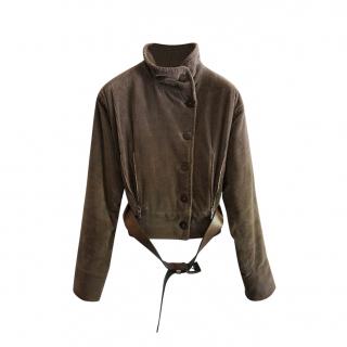 Armani Collezioni Corduroy Belted Jacket