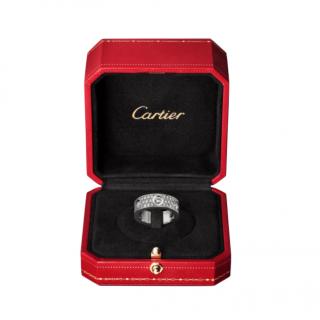 Cartier 18kt White Gold Diamond Paved Love Ring