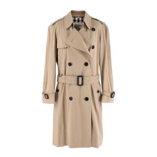 Burberry Beige Double-Breasted Belted Trench Coat