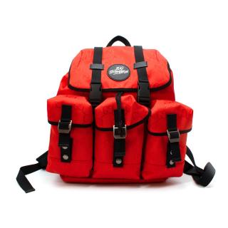Gucci x 100 Thieves Red Off-The-Grid Nylon Backpack