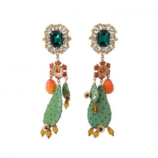 Dolce & Gabbana crystal cactus earrings 