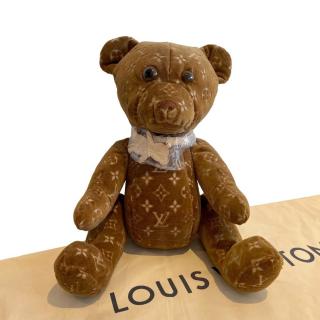 Louis Vuitton Doudou Brown Velour Monogram Teddy Bear