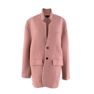 Burberry Cashmere Blend Blush Pink Single Breasted Coat